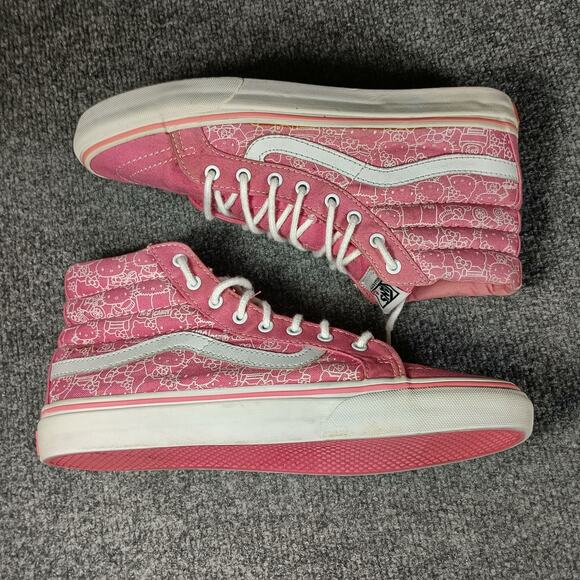 Vans Sk8-Hi Shoes Women 10 Pink Hello Kitty High Top Sneakers - Picture 3 of 7